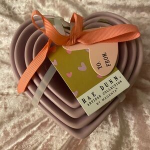 Rae Dunn Heart-Shaped Measuring cups - Soft Purple